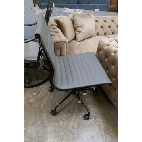 1452 - An Eames style desk chair in grey with black frame