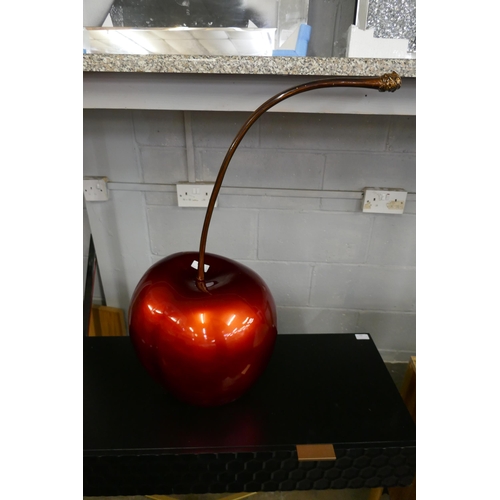 1509 - One large decorative Red Cherry with stem, 35cm x 30cm