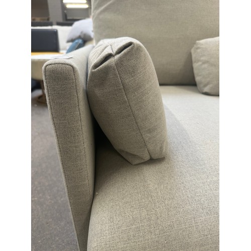 1481 - A grey linen eight section corner sofa