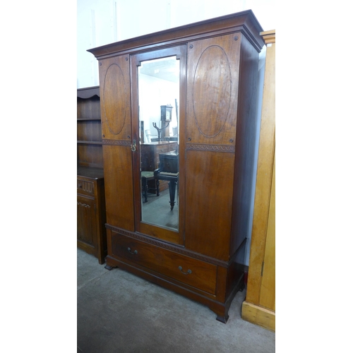 104 - An Edward VII mahogany wardrobe