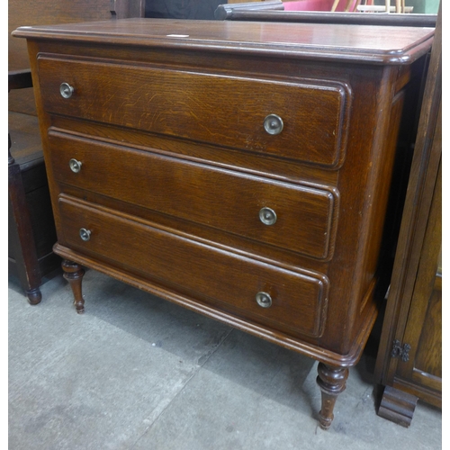 144 - A 19th Century style French beech chest of drawers