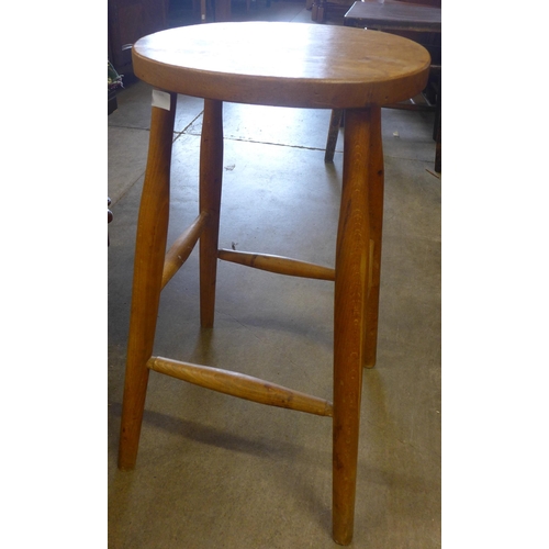 178 - A beech kitchen stool