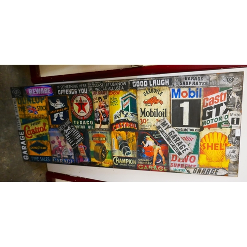 An automobile relate collage on board