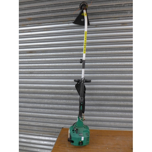 2214 - A Gardenline 25cc petrol driven grass trimmer multi tool with an Oregon double guard chainsaw blade,... 