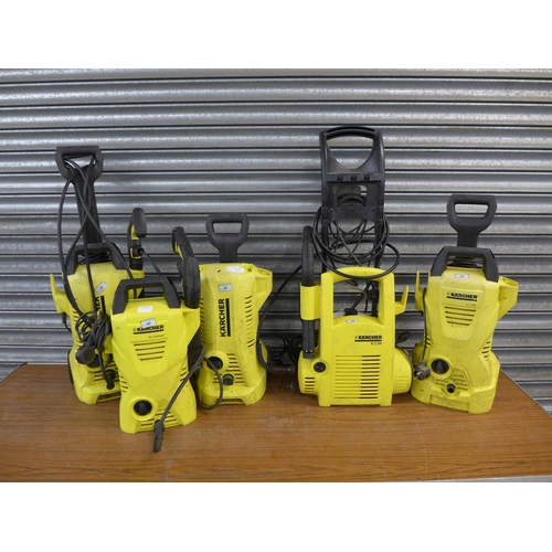 2244 - Five assorted Karcher pressure washers including K2 Compact, K2.395, K2.89 and two other K2 pressure... 