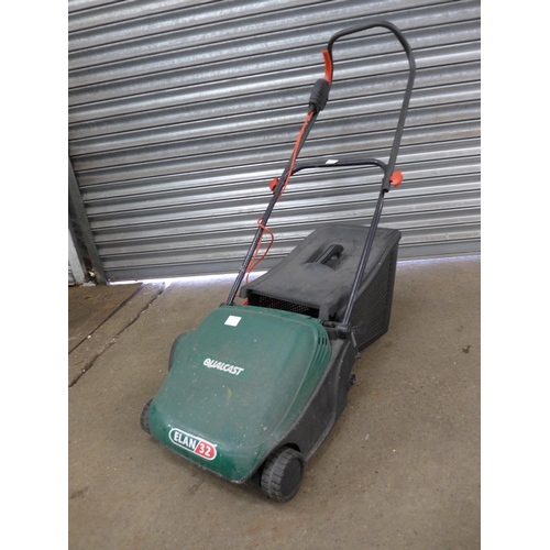 2268 - A Qualcast Elan32 electric rotary lawn mower with collection box