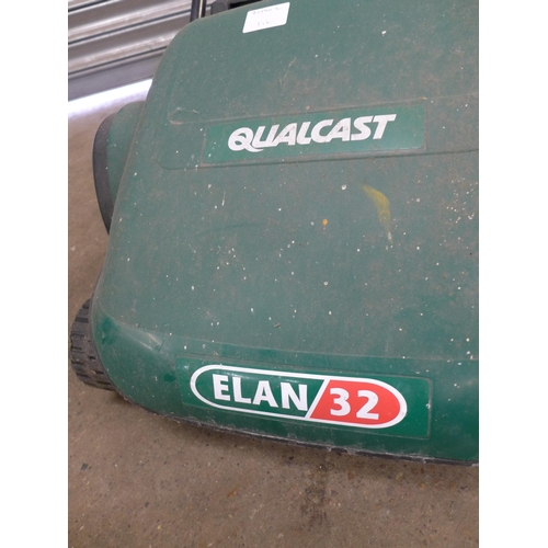 2268 - A Qualcast Elan32 electric rotary lawn mower with collection box