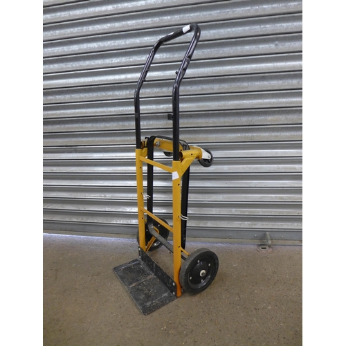 2283 - A black and yellow multi function sack trolley