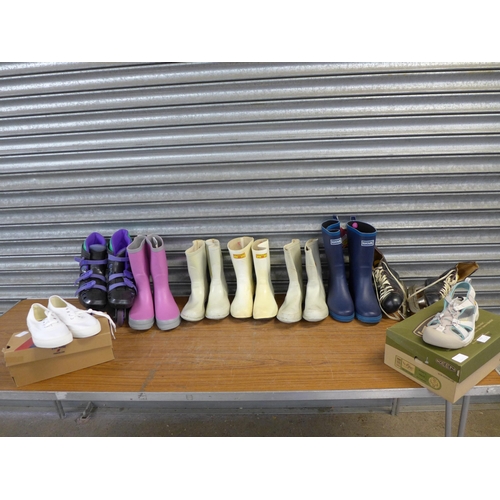 2286 - A quantity of worn and unworn trainers and wellington boots; A pair of women's Pro-Keds Royal CVO wh... 