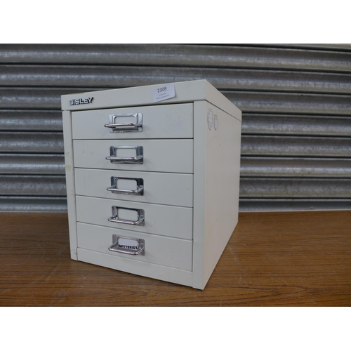 A Bisley 5-drawer desktop cabinet