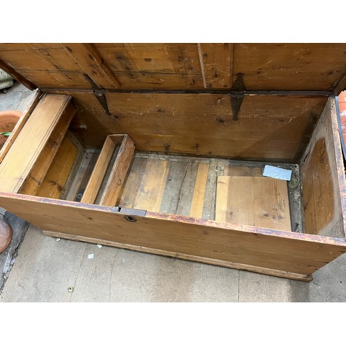 246 - A Victorian pine blanket box