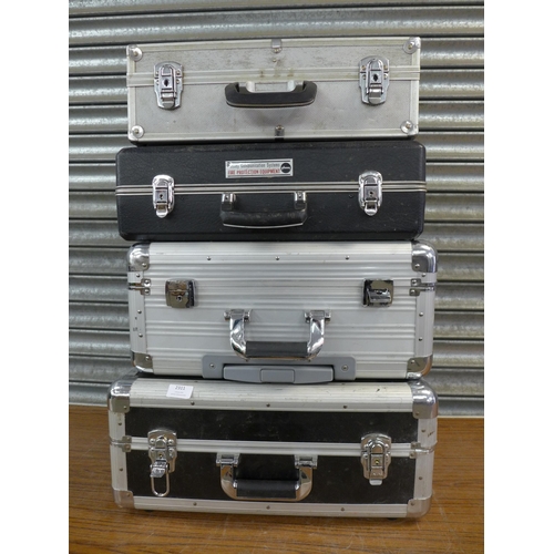 2311 - Four flight cases - one with key