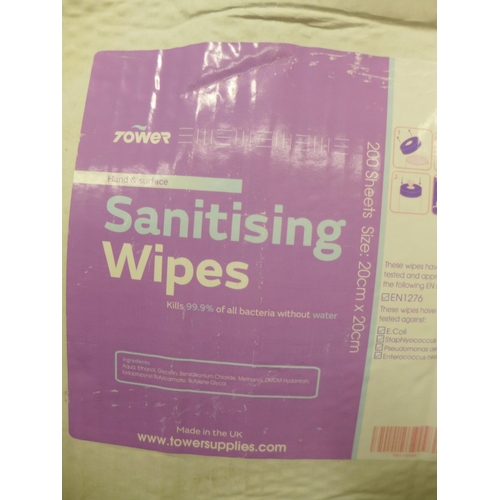 2340 - 12 tubs of sanitising wipes - 200 wipes per tub (2 boxes)