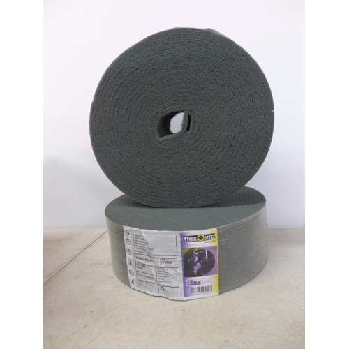 2341 - 2 rolls of Flex-o-vit Flex Brite ultra fine abrasive fleece (100mm x 10m)