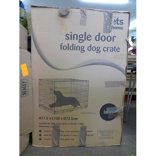 2346 - A boxed and unused Pets at Home single door dog crate - large