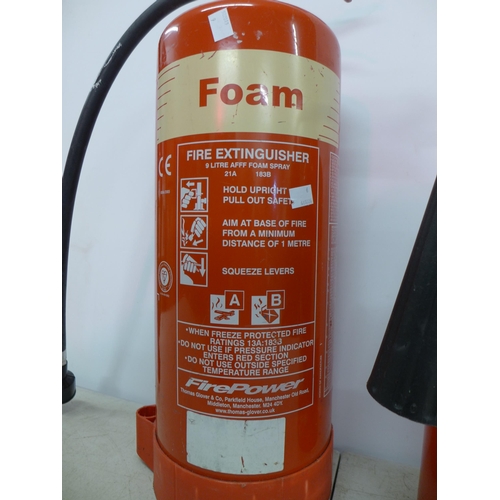 2356 - 2 Fire extinguishers - one foam ,one CO