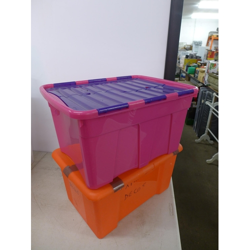 2358 - 8 Assorted plastic storage boxes