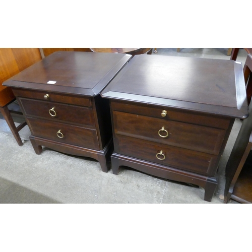 84 - A pair of Stag Minstrel mahogany bedside chests