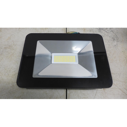 2078 - Two Knightsbridge FLF50M 230v IP65 50w 4000k LED floodlights with microwave sensors - boxed and unus... 