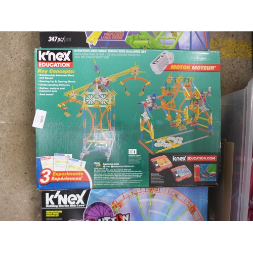 2086 - A large amount of K'Nex building kits including Infinity Journey Roller Coaster, Stem Explorations S... 