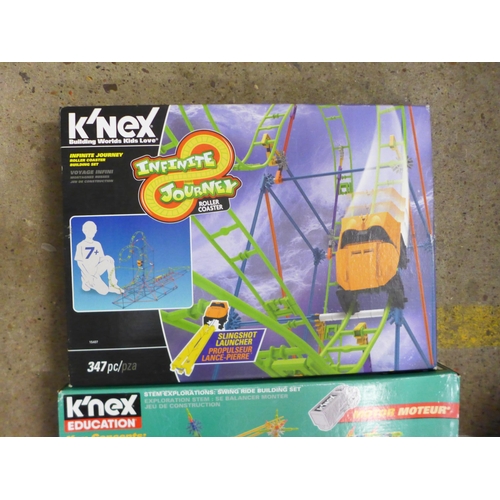 2086 - A large amount of K'Nex building kits including Infinity Journey Roller Coaster, Stem Explorations S... 