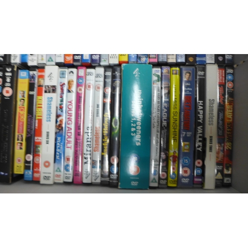 2087 - A collection of 3 boxes of assorted DVDs and Blu-Rays