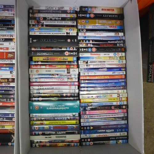 2087 - A collection of 3 boxes of assorted DVDs and Blu-Rays