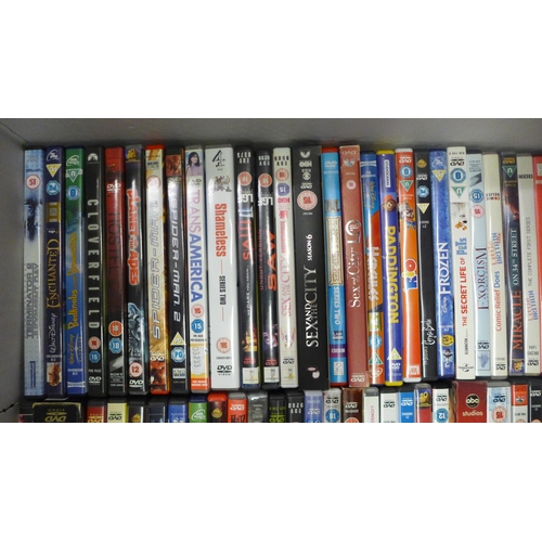 2087 - A collection of 3 boxes of assorted DVDs and Blu-Rays