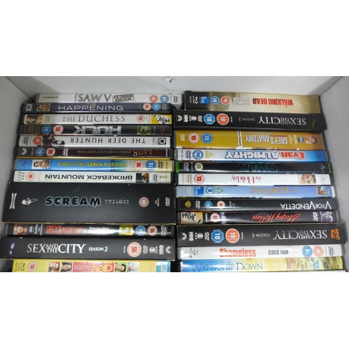 2087 - A collection of 3 boxes of assorted DVDs and Blu-Rays