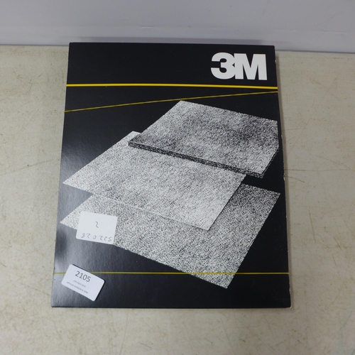 2105 - Three books of 3M P800 Wet or Dry rubbing down paper - 75 sheets total