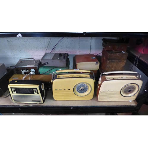 2121 - A collection of vintage radios including a Bush VTR 103, a Bush TR82/B, a VEF Tranzistors portable r... 