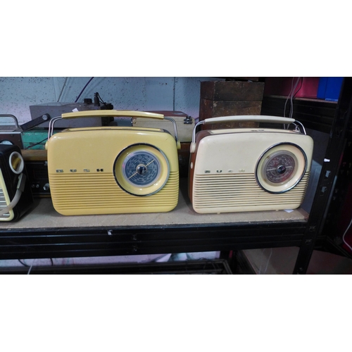 2121 - A collection of vintage radios including a Bush VTR 103, a Bush TR82/B, a VEF Tranzistors portable r... 