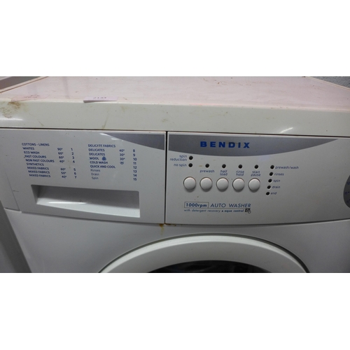 2144 - A Bendix (B1W-105w) 1000rpm washing machine