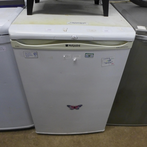 2160 - A Hotpoint Iced Diamond (RLAV21) under counter fridge