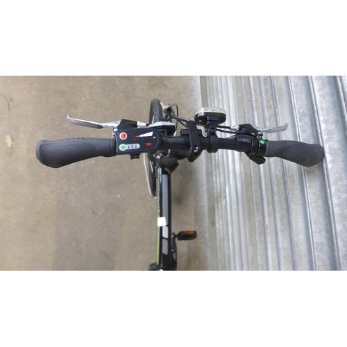 2183 - A Carrera Crosscity E folding aluminium electric bike with charger and key - unused - stood for two ... 