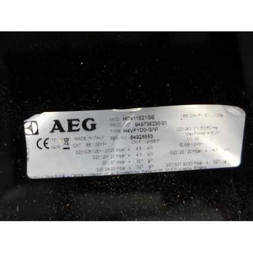 3019 - AEG Domino Gas-on-Glass Wok Hob - Model: HC411521GB  (Damaged Glass Corner) H60xW360xD520  Original ... 