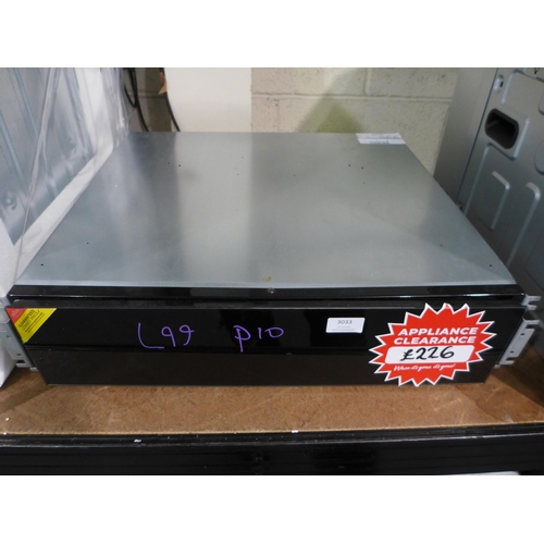 3033 - Neff N90 Black Glass Warming Drawer  - Model: N17HH10N0B, H140xW594xD548 Original RRP  £565 inc. vat... 