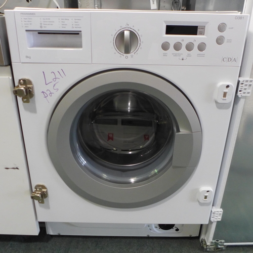 3079 - CDA Fully Integrated Washer (8kg)  - Model no. CI381  H825xW595xD540 , Original RRP  £469.17 inc. va... 