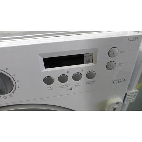 3079 - CDA Fully Integrated Washer (8kg)  - Model no. CI381  H825xW595xD540 , Original RRP  £469.17 inc. va... 