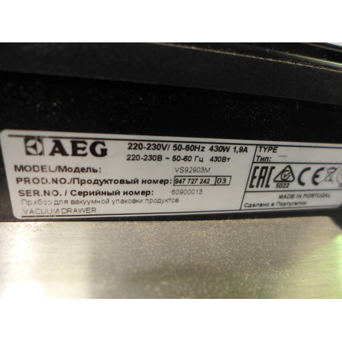 3082 - AEG Stainless Steel - Deep Drawer Vacuum Sealer - Model no. VS92903M   H294xW594xD535 , Original RRP... 