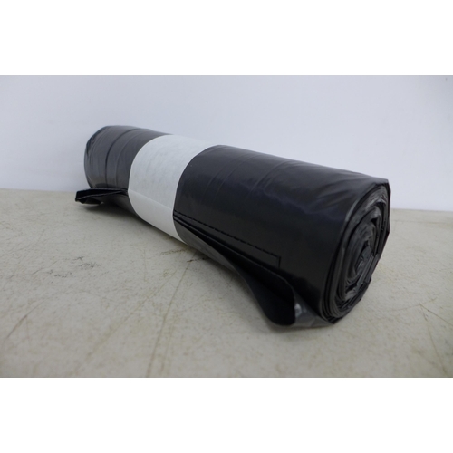 2352 - A box of 19 rolls of heavy duty black bin bags * this lot is subject to VAT