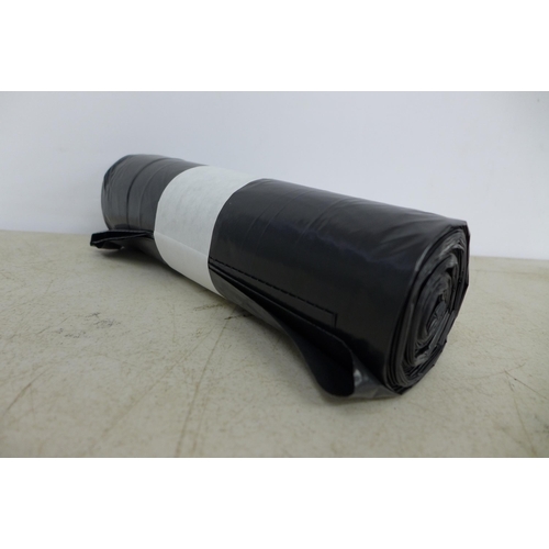 2353 - A box of 19 rolls of heavy duty black bin bags * this lot is subject to VAT