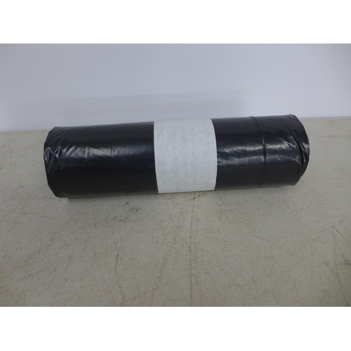 2354 - A box of 19 rolls of heavy duty black bin bags * this lot is subject to VAT