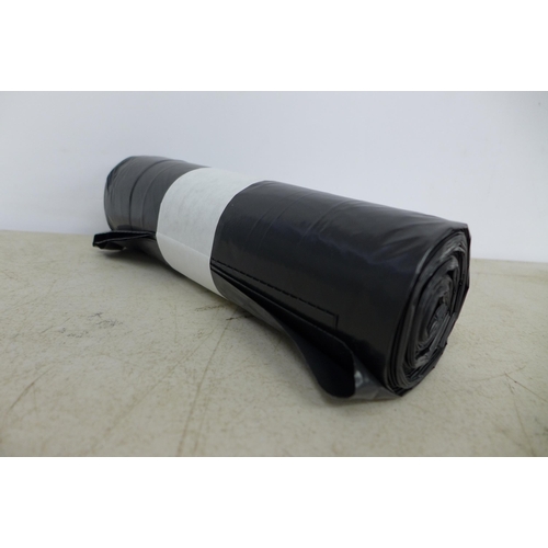 2355 - A box of 19 rolls of heavy duty black bin bags * this lot is subject to VAT