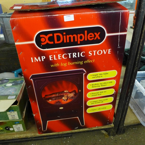 2388 - A Dimplex Imp electric fire with log effect