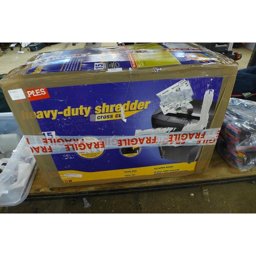 2390 - A Staples heavy duty shredder in box