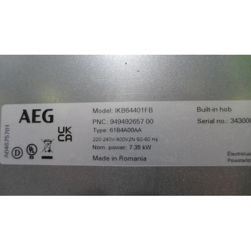 3106 - AEG 4-Zone Induction Hob - Model: IKB64401FB *This lot is subject to VAT