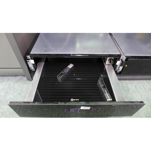 3163 - Neff  Black Glass N90 Warming Drawer,  H140xW594xD548 - Model no. N17HH10N0B  , Original RRP  £407.5... 