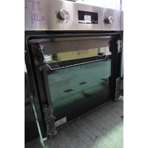 3177 - Viceroy  Single Oven with EcoSteam - Stainless Steel, Damaged Glass Door - H595xW595xD547 - Model no... 