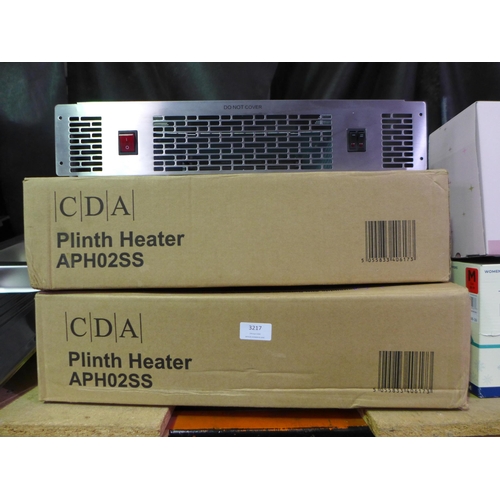 Two CDA Plinth Heater's - Model APH02SS *This lot is subject to VAT